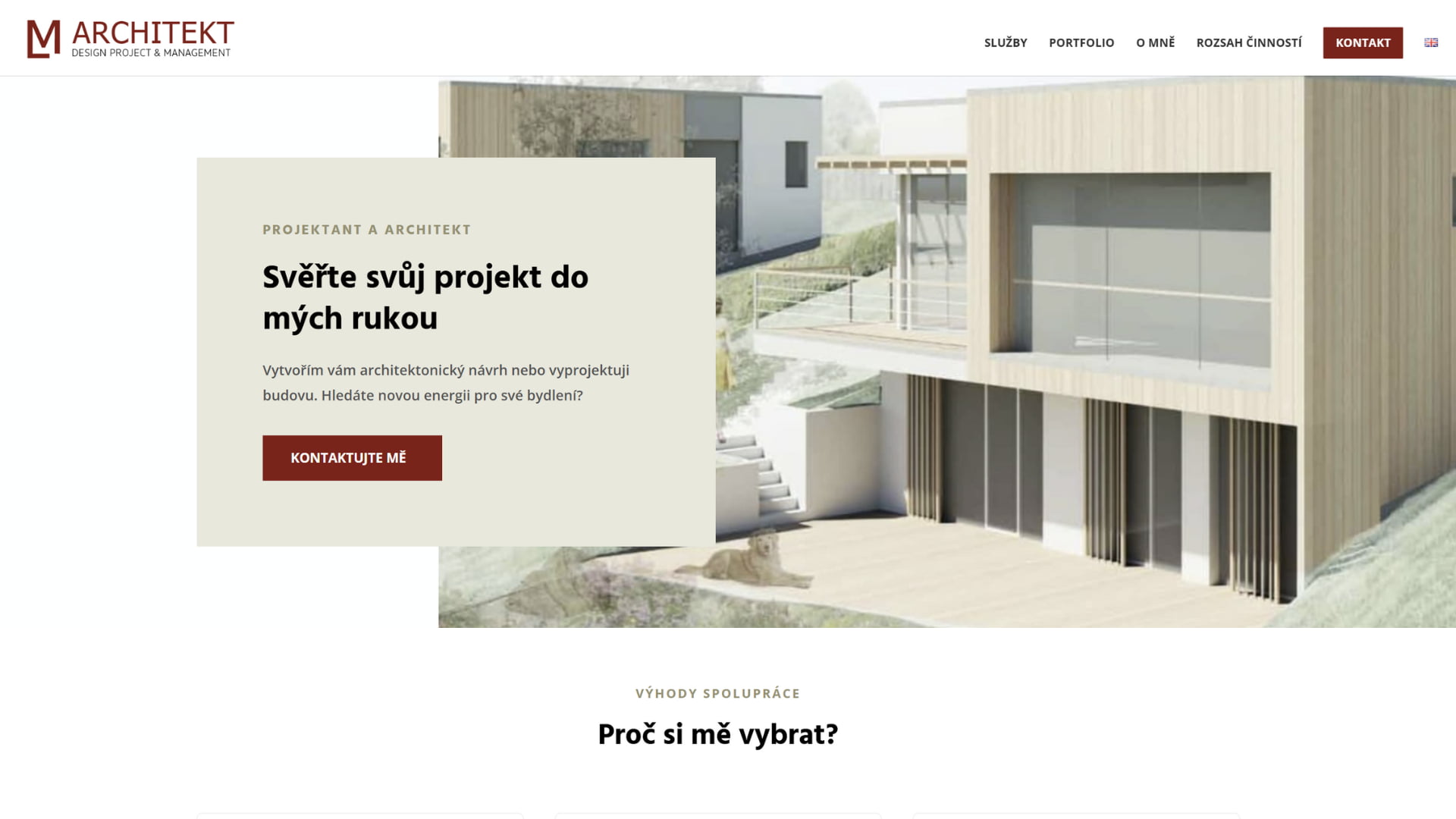 ukazka webu architekt